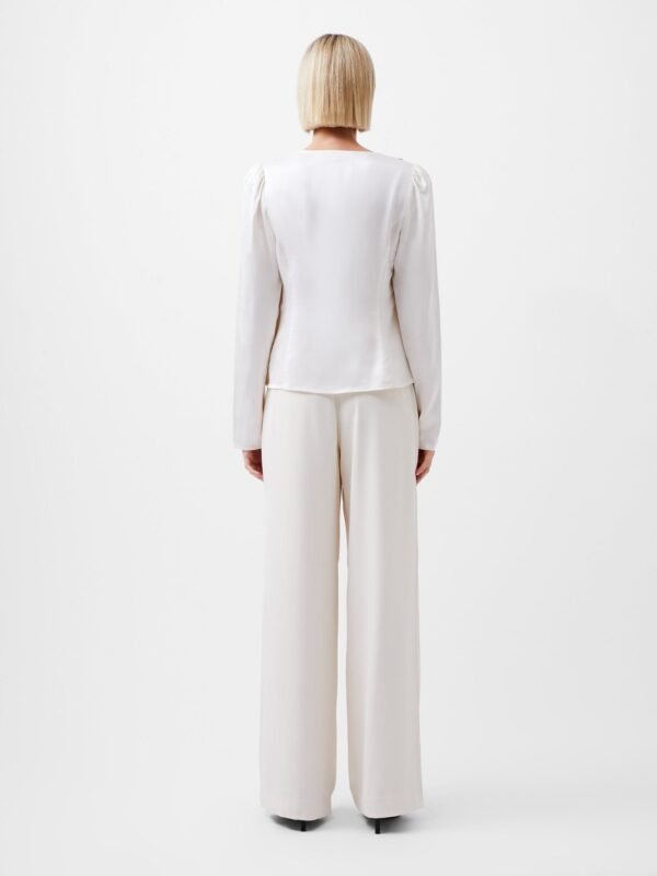 Ennis Satin Lace V-Neck Blouse